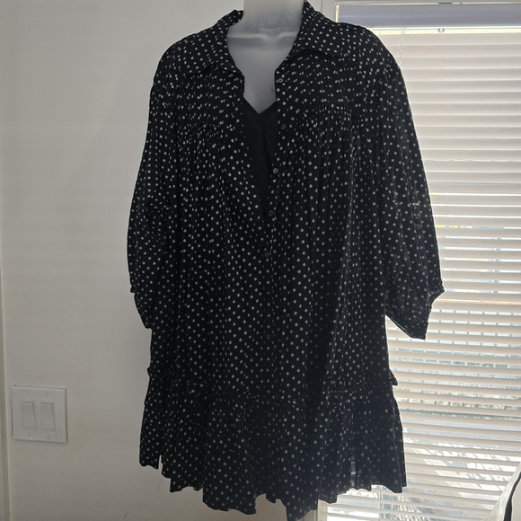 FREE PEOPLE Full Swing Mini Dress/Tunic w/Removable Slip - Picture 2 of 10